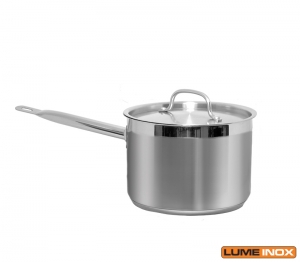 PANELA INOX PROFISSIONAL COM CABO FUNDO TRIPLO 20X14 CM