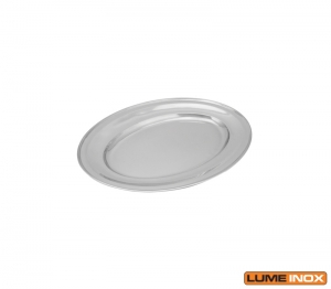 TRAVESSA OVAL RASA 20 CM EM AO INOX