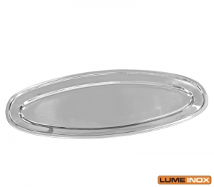 TRAVESSA PEIXE OVAL 60 CM EM AO INOX