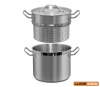 title=ESPAGUETEIRA INOX PROFISSIONAL FUNDO TRIPLO 24 CM 8,6 L