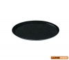 title=BANDEJA OVAL 68X55 CM ANTIDERRAPANTE PRETA